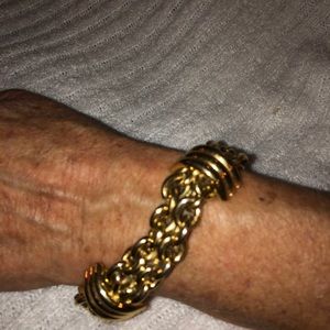 Gold thick large link bracelet